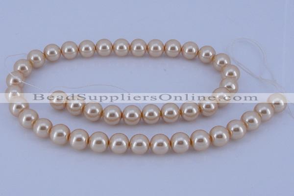 CGL48 5PCS 16 inches 16mm round dyed glass pearl beads wholesale