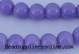 CGL801 10PCS 16 inches 6mm round heated glass pearl beads wholesale