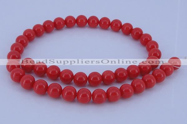 CGL844 10PCS 16 inches 8mm round heated glass pearl beads wholesale