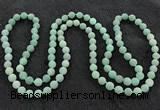 CGN1003 8mm round matte green aventurine 108 beads mala necklaces