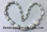 CGN122 22 inches 10*14mm - 20*30mm nuggets white howlite necklaces