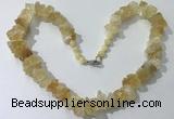 CGN159 18.5 inches 12*16mm - 13*18mm nuggets citrine necklaces