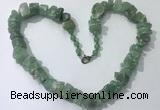 CGN160 18.5 inches 12*16mm - 13*18mm nuggets green aventurine necklaces