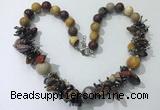 CGN361 19.5 inches chinese crystal & mookaite beaded necklaces