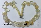 CGN430 20 inches freeform citrine gemstone beaded necklaces