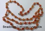 CGN654 22 inches chinese crystal & striped agate beaded necklaces