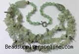 CGN672 22 inches stylish prehnite beaded necklaces wholesale