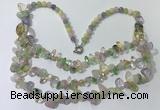 CGN698 22.5 inches chinese crystal & mixed gemstone beaded necklaces