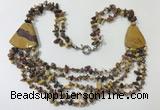 CGN784 23.5 inches stylish mookaite gemstone chips necklaces