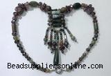 CGN815 19.5 inches chinese crystal & Indian agate statement necklaces