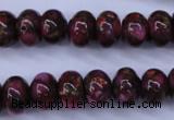 CGO72 15.5 inches 8*12mm rondelle gold red color stone beads