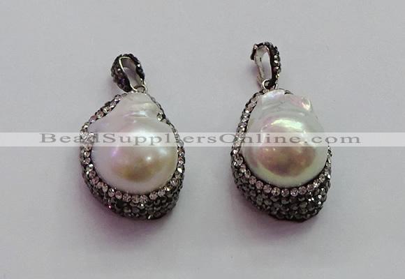 CGP1502 20*28mm - 20*30mm nuggets pearl pendants wholesale