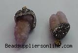 CGP1531 20*40mm - 30*50mm nuggets druzy quartz pendants