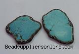 CGP1555 65*70mm - 60*90mm freeform turquoise pendants wholesale