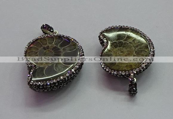 CGP1559 25*30mm - 28*35mm ammonite pendants wholesale