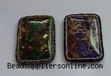 CGP1565 45*65mm rectangle sea sediment jasper pendants