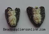 CGP1607 30*48mm - 35*50mm carved ox bone pendants wholesale