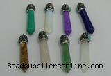 CGP198 10*55mm sticks mixed gemstone pendants wholesale