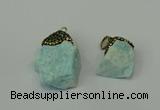 CGP202 15*25mm - 25*35mm nuggets amazonite gemstone pendants