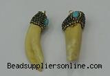 CGP210 15*50mm - 20*60mm horn wolf tooth pendants wholesale