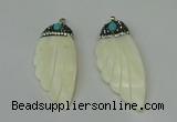 CGP293 28*70mm wing-shaped pearl shell pendants wholesale