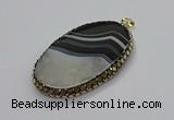 CGP3041 45*65mm - 45*70mm oval druzy agate pendants