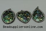 CGP311 35*45mm - 40*40mm abalone shell pendants wholesale