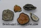 CGP3121 30*40mm - 40*50mm freeform druzy agate pendants