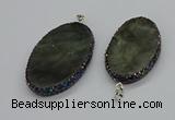 CGP3150 35*50mm - 40*60mm oval labradorite gemstone pendants