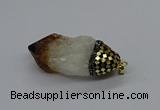 CGP3206 25*45mm - 28*50mm nuggets citrine gemstone pendants