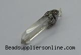 CGP3215 12*55mm - 15*45mm sticks white crystal pendants