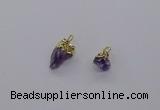 CGP3266 8*12mm - 10*14mm faceted nuggets amethyst pendants