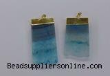 CGP3272 30*50mm - 30*65mm freeform druzy agate pendants