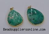 CGP3336 35*45mm - 35*50mm flat teardrop fossil coral pendants