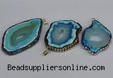 CGP3399 45*50mm - 45*60mm freeform druzy agate pendants