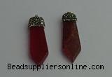 CGP342 12*50mm - 15*55mm arrowhead agate pendants wholesale