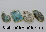 CGP3471 30*40mm - 35*55mm freeform ocean agate pendants