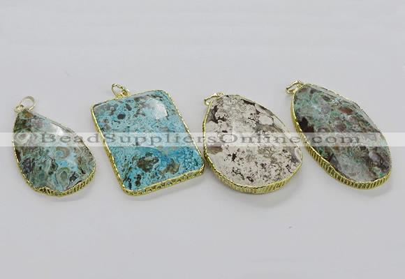 CGP3471 30*40mm - 35*55mm freeform ocean agate pendants