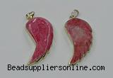 CGP3494 22*45mm - 25*50mm wing-shaped fossil coral pendants