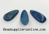 CGP3547 23*50mm - 27*55mm flat teardrop chrysanthemum agate slab pendants