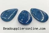 CGP3548 32*42mm - 35*55mm flat teardrop chrysanthemum agate slab pendants