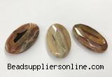 CGP3568 32*50mm faceted oval agate pendants wholesale