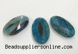 CGP3570 32*50mm faceted oval agate pendants wholesale