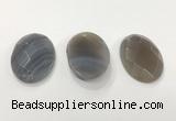 CGP3580 32*45mm faceted oval agate pendants wholesale