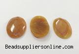 CGP3581 32*45mm faceted oval agate pendants wholesale