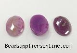 CGP3582 32*45mm faceted oval agate pendants wholesale