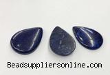 CGP3617 35*50mm flat teardrop lapis lazuli gemstone pendants