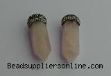 CGP411 12*45mm - 15*50mm sticks rose quartz pendants wholesale