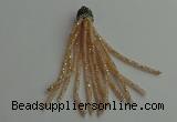 CGP420 2*3mm faceted rondelle handmade chinese crystal tassel pendants