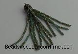 CGP423 2*3mm faceted rondelle handmade chinese crystal tassel pendants